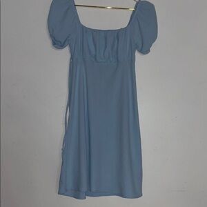 No Boundaries Blue Puff Sleeve Sundress